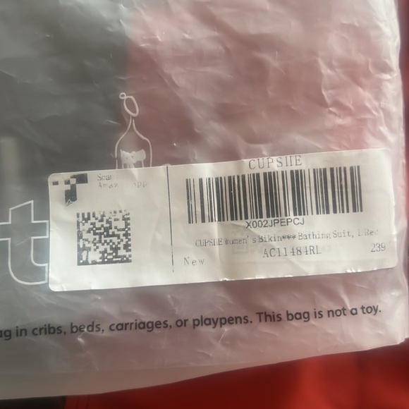 CUPSHE Bikini Two Piece Swimsuit High Waisted V Neck Twist Front - Picture 10 of 11